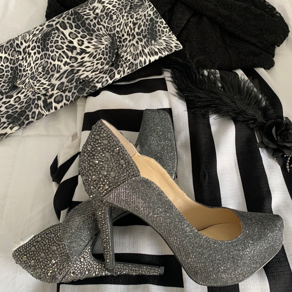 Jessica Simpson glitter heels